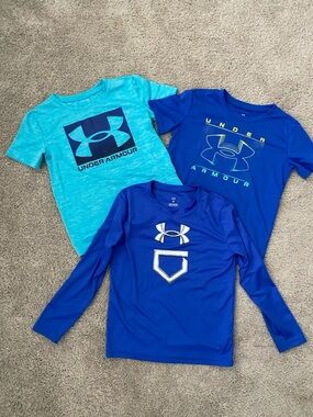 Under Armour Boys' Aqua & Royal Blue Athletic Shirt Set - 3 Pack